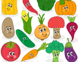 Vegetable clipart | Etsy