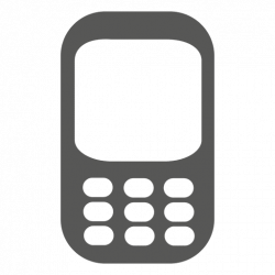 Cellphone icon silhouette - Transparent PNG & SVG vector