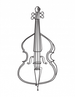 Cello Black And White Clipart