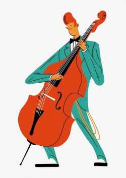 Man Playing The Cello, Cartoon Man, Music, Cello PNG Image and ...