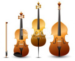 Classical Instruments: Violin, Cello and Contrabass stock vectors ...