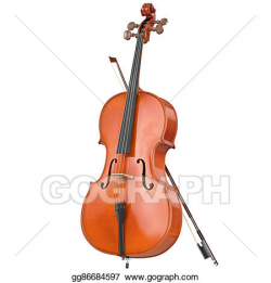 Clipart - Cello classical wooden. Stock Illustration gg86684597 ...