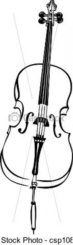 28+ Collection of Cello Line Drawing | High quality, free cliparts ...