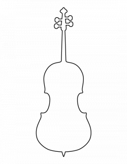 Cello pattern. Use the printable outline for crafts, creating ...