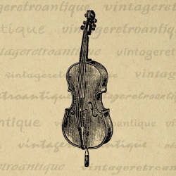Printable Digital Violin Cello Image Music Download Illustration ...