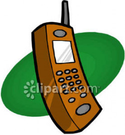 Wireless Telephone Handset - Royalty Free Clipart Picture