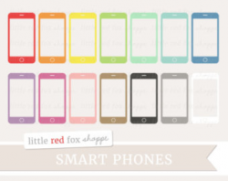 Smartphone Clipart, Cell Phones Clip Art, Rainbow Telephone Phone ...