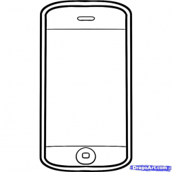 28+ Collection of Easy Cell Phone Drawing | High quality, free ...