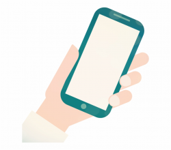 Cell Phone Icon Png Transparent - Person Holding Phone ...