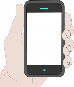 Clipart - Hand Holding Cell Phone