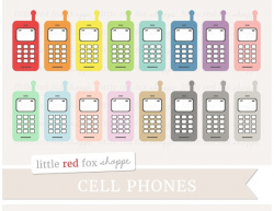 Cell Phone Clipart ~ Illustrations ~ Creative Market