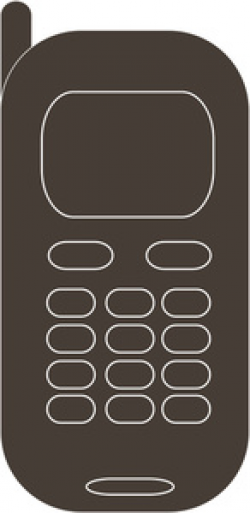 Cell Phone Clipart Image - A simple cellular phone icon