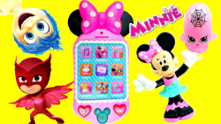 MINNIE MOUSE Why Hello Cell Phone with TOY SURPRISES , PJ Masks, Joy ...