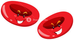 Red blood cell with happy face illustration Royalty-Free Stock Image ...