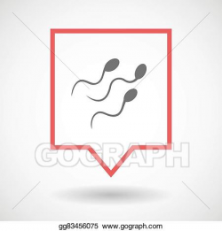 Vector Stock - Isolated tooltip line art icon with sperm cells ...
