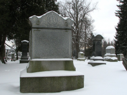 Cemetery | Free Stock Photo | A blank tombstone in a snow covered ...