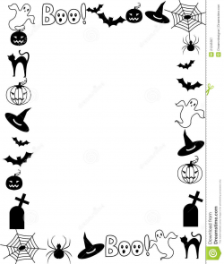 28+ Collection of Halloween Border Clipart Black And White | High ...