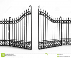 Black Wrought Iron Fence Clipart • Fences Design