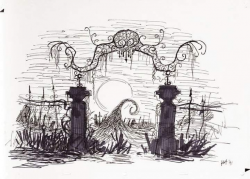 Cemetery Gates from 'The Nightmare before Christmas'. Original ...