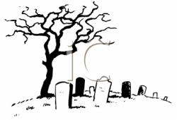 Cemetery clipart black and white - Pencil and in color cemetery ...