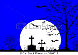 28+ Collection of Cemetery At Night Drawing | High quality, free ...