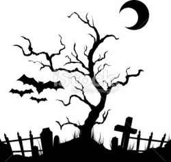 vector silhouette graveyard.Download includes EPS 8 and CS3 files ...
