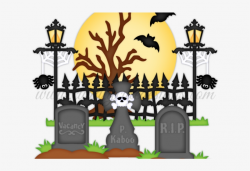 Graveyard Clipart Spooky Graveyard - Cemetery Clipart ...