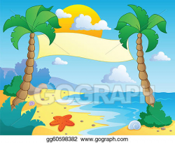 Vector Stock - Beach theme scenery 4. Stock Clip Art gg60598382 ...