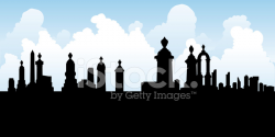 Graveyard Silhouette Stock Vector - FreeImages.com