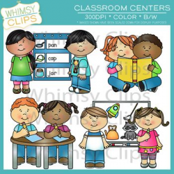 Classroom Centers Clip Art - Set One {Whimsy Clips School ...