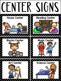 Center Signs | Classroom Management | Preschool center ...