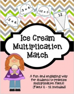 Ice Cream Mulitplication Match | Multiplication facts ...