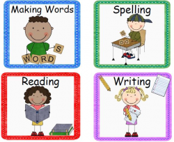 Stations Literacy Signs - Clip Art Library