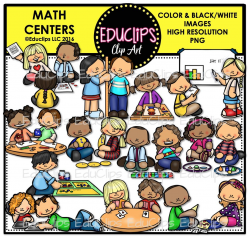 Math Centers Clip Art Bundle (Color and B&W) - Welcome to Educlips Store