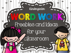 New Kindergarten Word Work Ideas - SSSTeaching