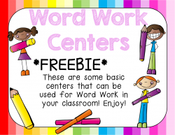 Word Work Centers Freebie!!! - Tech and Teachability