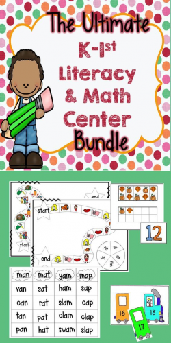 The Ultimate K-1st Literacy & Math Centers Bundle | Word work ...
