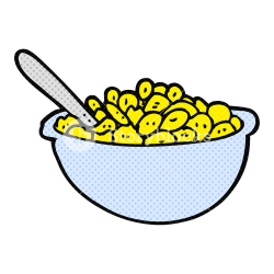 freehand drawn cartoon bowl of cereal Royalty-Free Stock Image ...