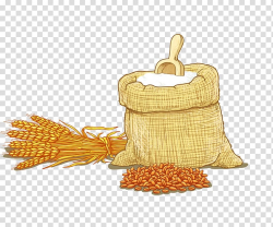 Grains , Wheat flour Cereal , Hand-painted cartoon wheat ...