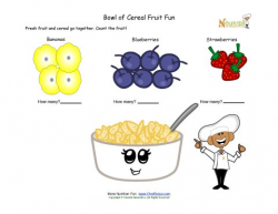 Cereal and Fruit Math Fun For Children Learning To Count