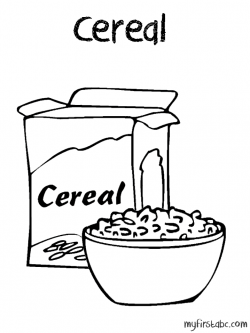 Bowl Of Cereal Coloring Pages - 2018 Open Coloring Pages