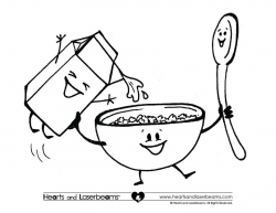 Cereal Coloring Page Clipart - slimaster.info