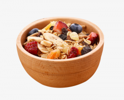 The Cereal Cereal In The Wooden Bowl, Fruit Cereal, Wooden Bowl ...