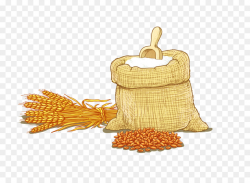 Wheat flour Cereal Clip art - Hand-painted cartoon wheat flour png ...
