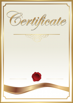 Certificate Template Clip Art PNG Image | Gallery Yopriceville ...