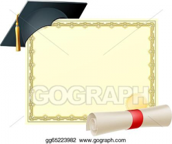 EPS Vector - Graduate certificate background. Stock Clipart ...