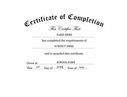 Certificate of Completion Free Templates Clip Art & Wording ...