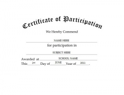 Certificate of Participation Free Templates Clip Art & Wording ...