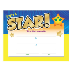 You're A Star! Award Certificate | Positive Promotions