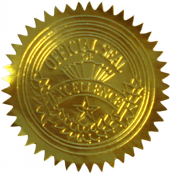 Official Seal of Excellence Certificate Seals Geographics 20014